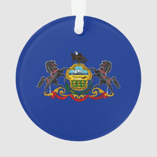 Pennsylvania State Flag Design Decor Ornament (achterkant)