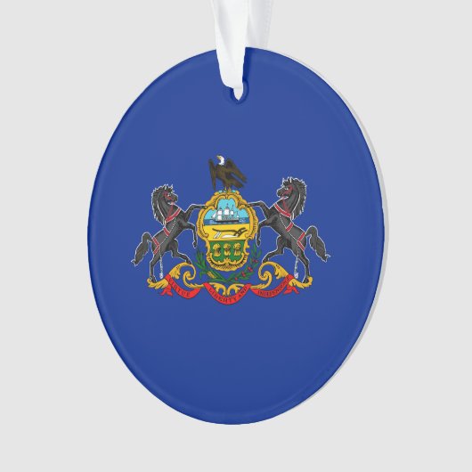 Pennsylvania State Flag Design Decor Ornament (voorkant)