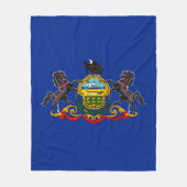 Pennsylvania State Flag Design Fleece Deken (Voorkant)