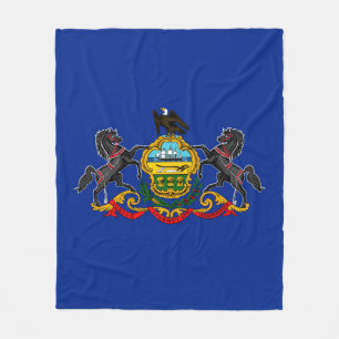 Pennsylvania State Flag Design Fleece Deken