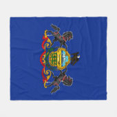 Pennsylvania State Flag Design Fleece Deken (Voorkant (Horizontaal))