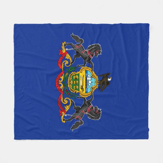 Pennsylvania State Flag Design Fleece Deken (Voorkant (Horizontaal))