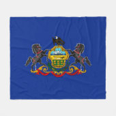Pennsylvania State Flag Design Fleece Deken (Voorkant (Horizontaal))