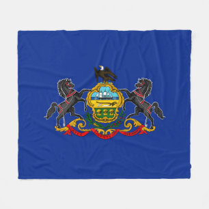 Pennsylvania State Flag Design Fleece Deken