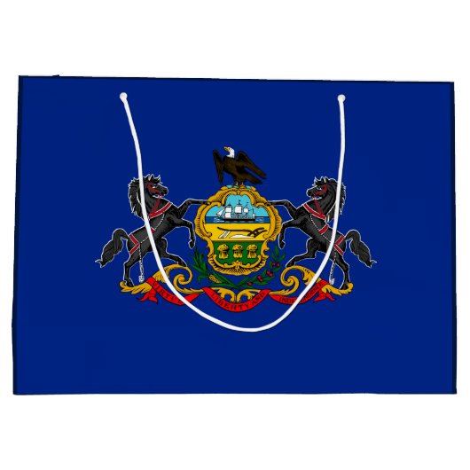 Pennsylvania State Flag Design Groot Cadeauzakje (Achterkant)