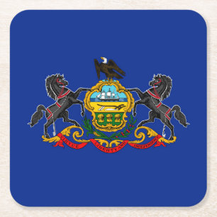Pennsylvania State Flag Design Kartonnen Onderzetters