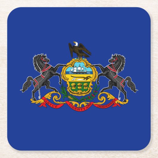 Pennsylvania State Flag Design Kartonnen Onderzetters (Voorkant)