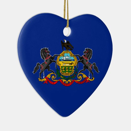 Pennsylvania State Flag Design Keramisch Ornament (Rechts)