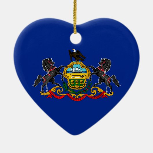 Pennsylvania State Flag Design Keramisch Ornament (Achterkant)