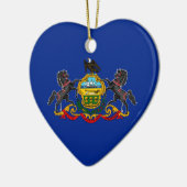 Pennsylvania State Flag Design Keramisch Ornament (Links)