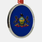 Pennsylvania State Flag Design Metalen Ornament (Rechts)
