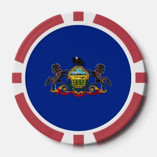 Pennsylvania State Flag Design Pokerchips (Voorkant)
