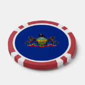 Pennsylvania State Flag Design Pokerchips (Enkel)
