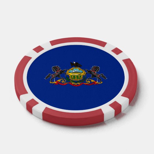 Pennsylvania State Flag Design Pokerchips (Enkel)