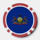 Pennsylvania State Flag Design Pokerchips (Achterkant)