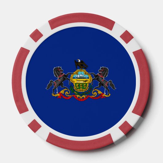 Pennsylvania State Flag Design Pokerchips (Achterkant)