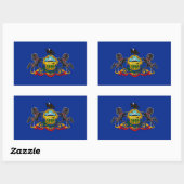 Pennsylvania State Flag Design Rechthoekige Sticker (Vel)
