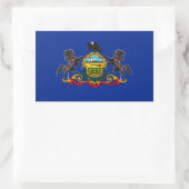 Pennsylvania State Flag Design Rechthoekige Sticker (Tas)