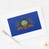 Pennsylvania State Flag Design Rechthoekige Sticker (Envelop)