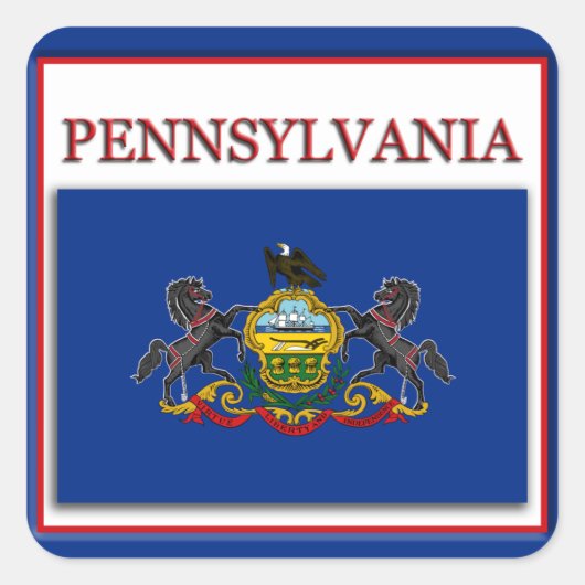Pennsylvania State Flag Design Sticker (Voorkant)