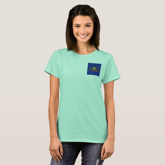 Pennsylvania State Flag Design T-shirt (Voorkant volledig)