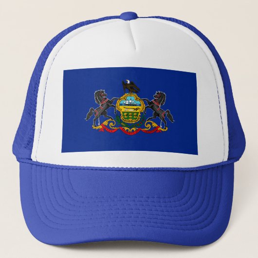 Pennsylvania State Flag Design Trucker Pet (Voorkant)