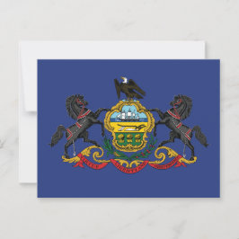 Pennsylvania State Flag Horses  Briefkaart