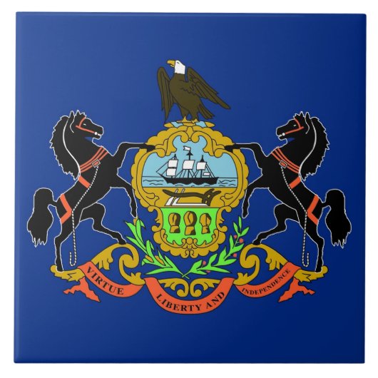 Pennsylvania State Flag Tegel Tegeltje (Voorkant)