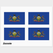 Pennsylvania State Flag, Verenigde Staten Rechthoekige Sticker (Vel)