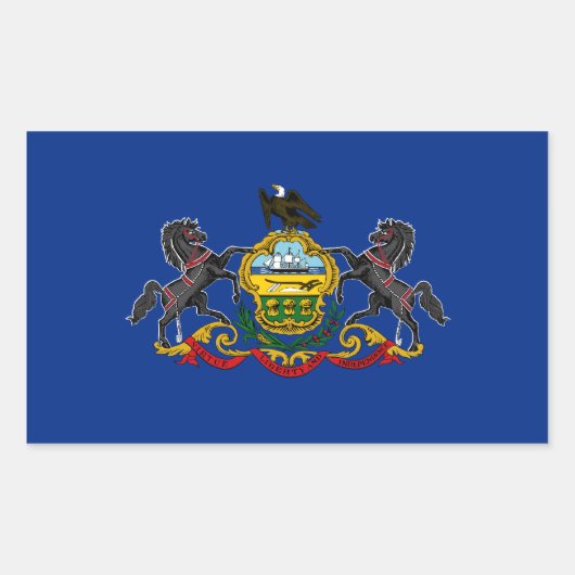 Pennsylvania State Flag, Verenigde Staten Rechthoekige Sticker (Voorkant)
