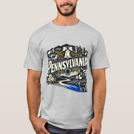 Pennsylvania State Heritage Liberty Bell Art T-shirt