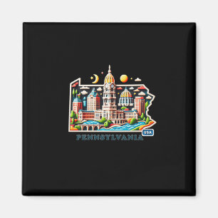 Pennsylvania State in Verenigde Staten Sticker Magneet