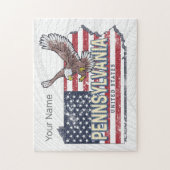 Pennsylvania State Kaart  Verenigde Staten Legpuzzel (Verticaal)