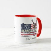 Pennsylvania State Kaart  Verenigde Staten Mok (Voorkant rechts)