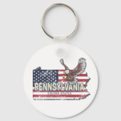 Pennsylvania State Kaart Verenigde Staten Sleutelhanger (Voorkant)
