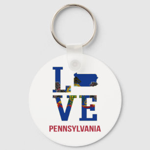 Pennsylvania State Love USA Sleutelhanger