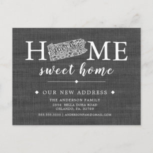 Pennsylvania State Moving Announcement Post Card Aankondigingskaart