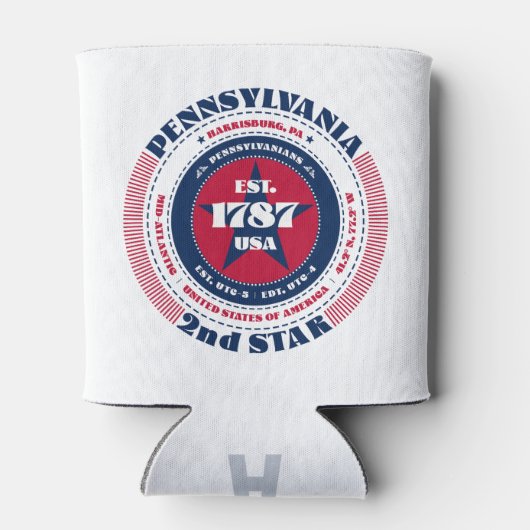 Pennsylvania State Pride gepersonaliseerd monogram Blikjeskoeler (Achterkant)