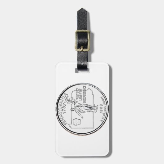 Pennsylvania State Quarter Bagagelabel (Voorkant verticaal)