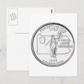 Pennsylvania State Quarter Briefkaart (Voorkant / Achterkant)
