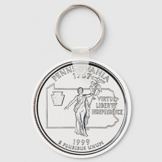 Pennsylvania State Quarter Sleutelhanger (Voorkant)