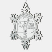 Pennsylvania State Quarter Tin Sneeuwvlok Ornament (Rechts)