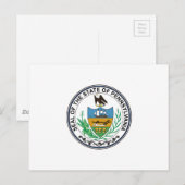 Pennsylvania State Seal Briefkaart (Voorkant / Achterkant)