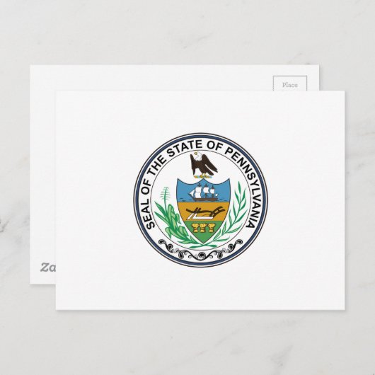 Pennsylvania State Seal Briefkaart (Voorkant / Achterkant)