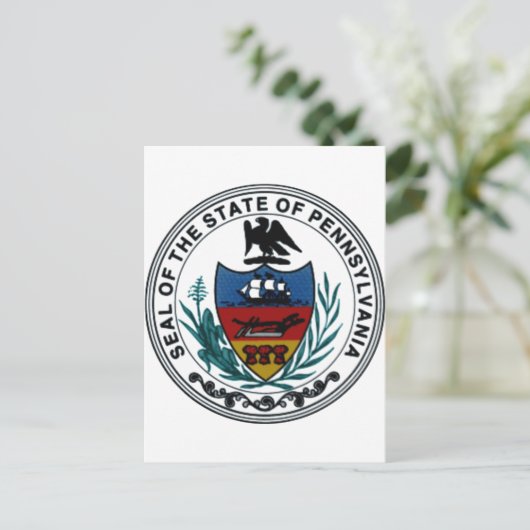 Pennsylvania State Seal Briefkaart (Staand voorkant)