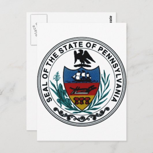 Pennsylvania State Seal Briefkaart (Voorkant / Achterkant)
