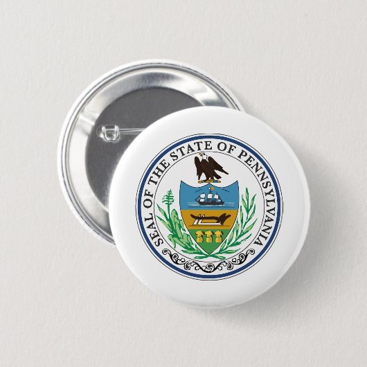 pennsylvania state seal ronde button 5,7 cm (Voorkant /achterkant)