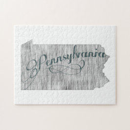 Pennsylvania State Typografie Legpuzzel