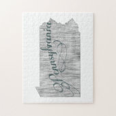 Pennsylvania State Typografie Legpuzzel (Verticaal)