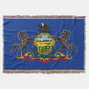 Pennsylvania State Vlag Print Patriottisch Deken